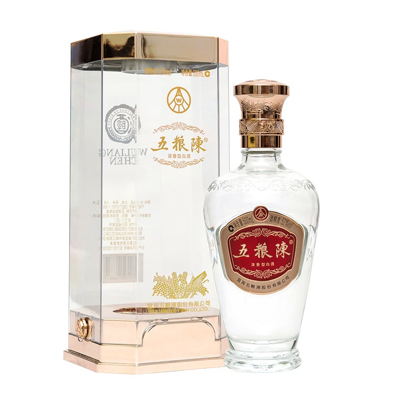 宜宾五粮液股份出品 52度浓香型白酒 五粮陈典范 500ml 单瓶装