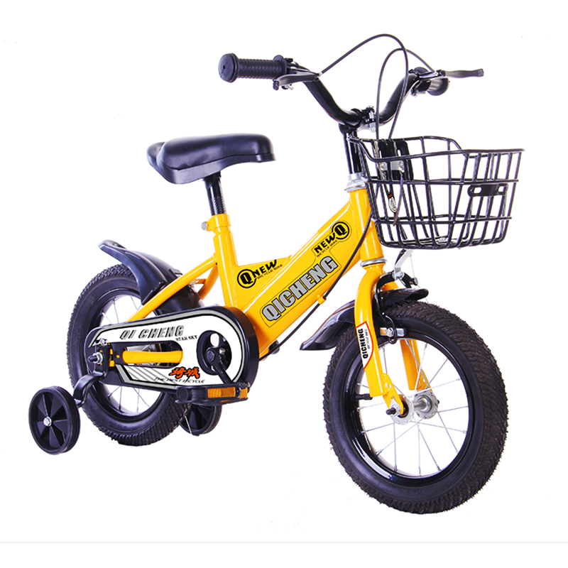 琦城儿童自行车2~11岁小孩单车脚踏车12寸 柠檬黄
