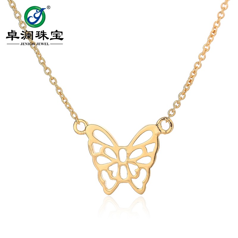 卓澜珠宝K金吊坠【BUTTERFLY】巴黎春天法国设计(含K金链)