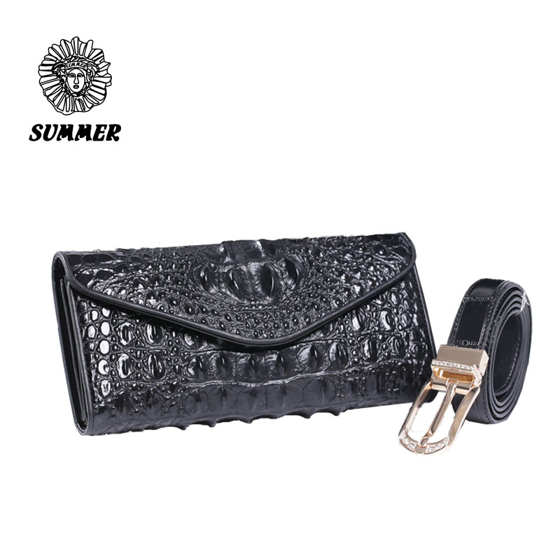 summer 皮带钱包套装真皮时尚潮流大气女款
